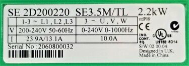 Control Techniques SE2D200220 | In Stock Ships Overnight